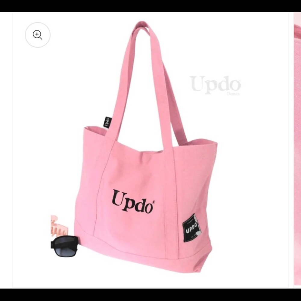 Heavy Duty Pink Canvas Tote Bag by Updo Beauty